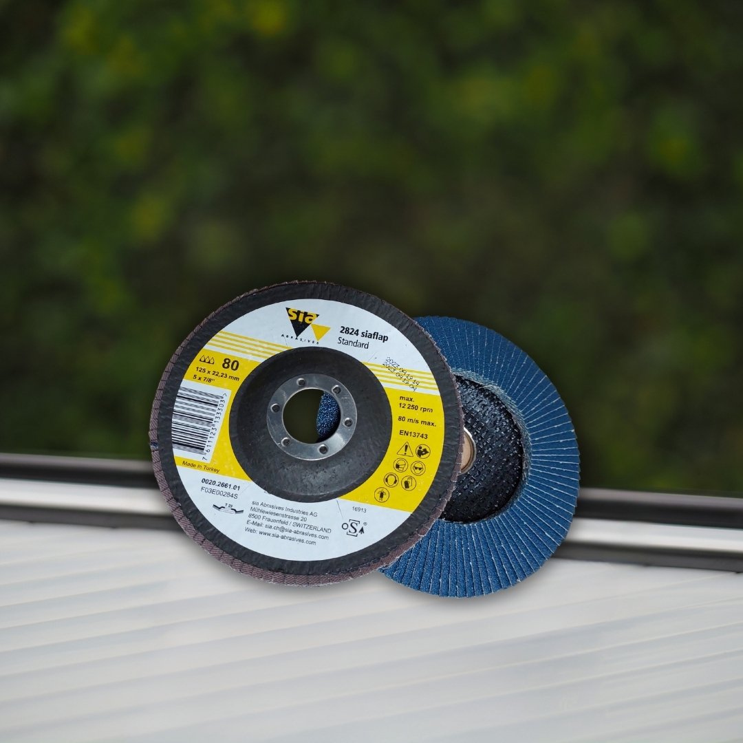 SIA 2824 125mm P80 Flap Discs Fibreglass (10)