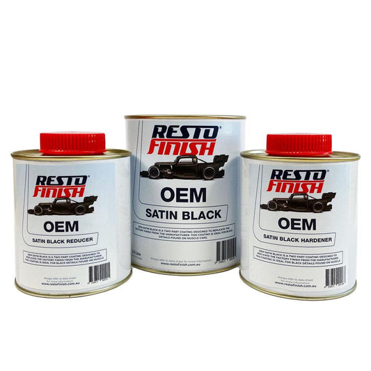 RestoFinish OEM Satin Black 1.5 Litre Kit