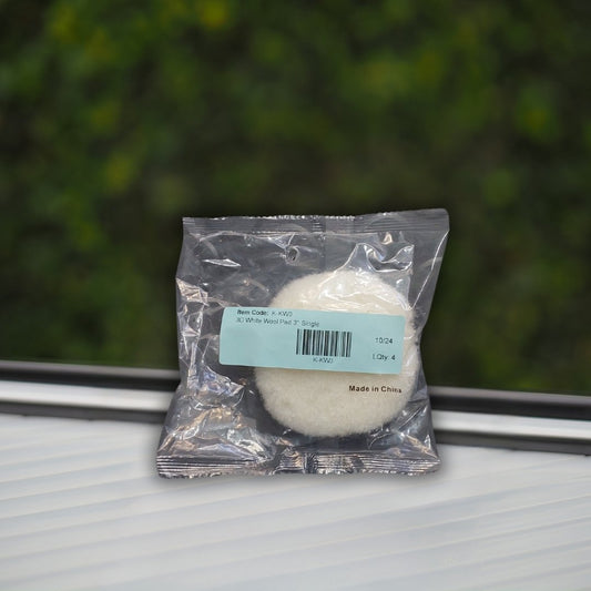 3D White Wool Pad 3" Single